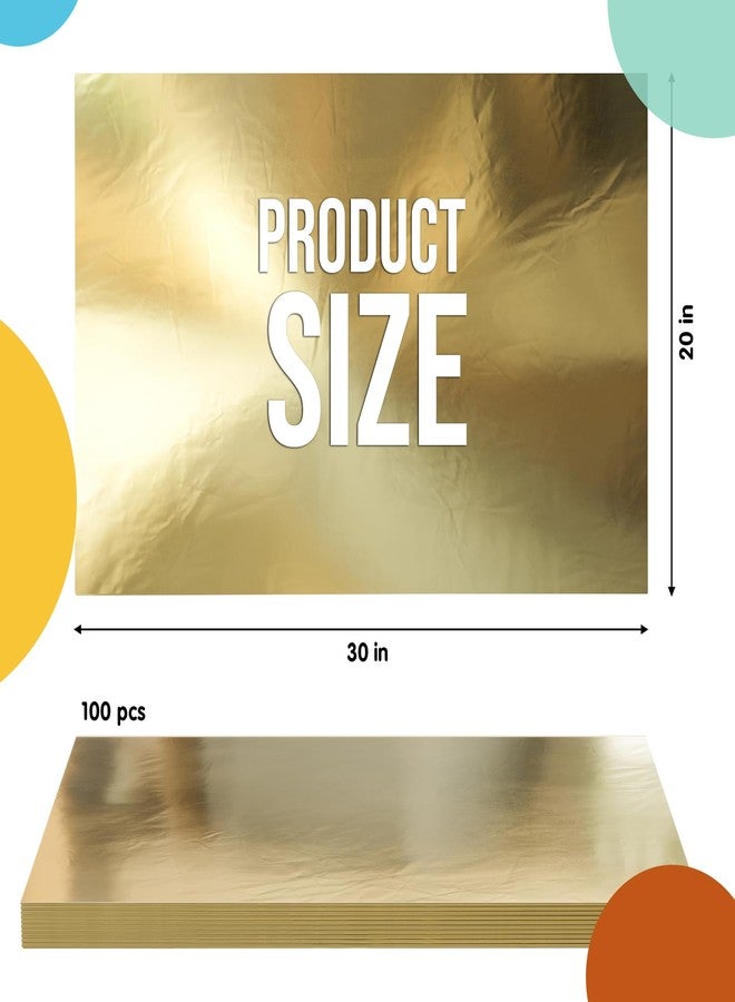 Crown Display Gold Wrapping Paper Christmas Wrapping Paper Gold Metallic Sheets | 100 Sheets 20" x 30" - For Christmas Gift Wrap, Arts & Crafts, Wedding, Birthday, Valentines Day or Mothers Day - Image 3